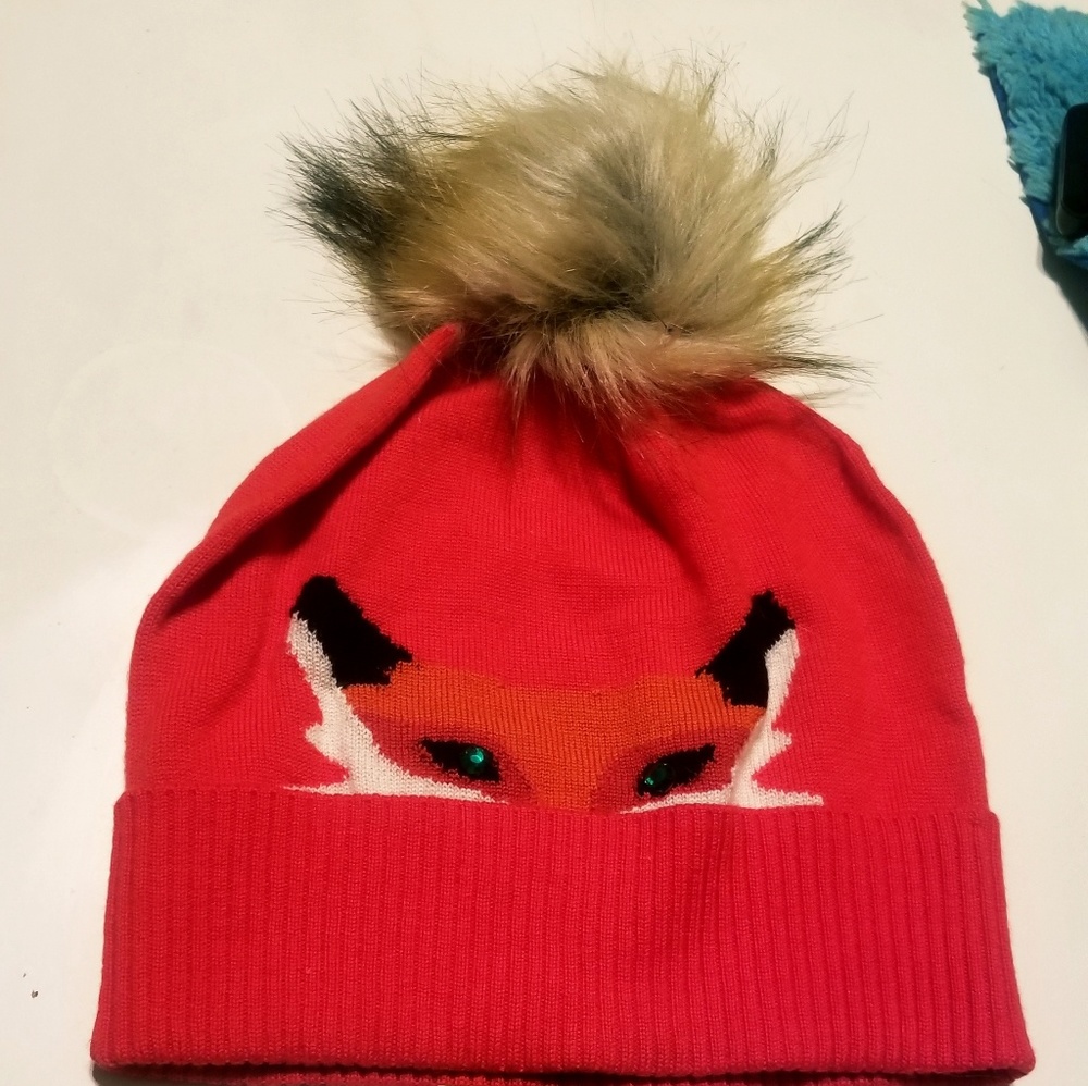 Kate Spade Woodland Critters Intarsia Hat